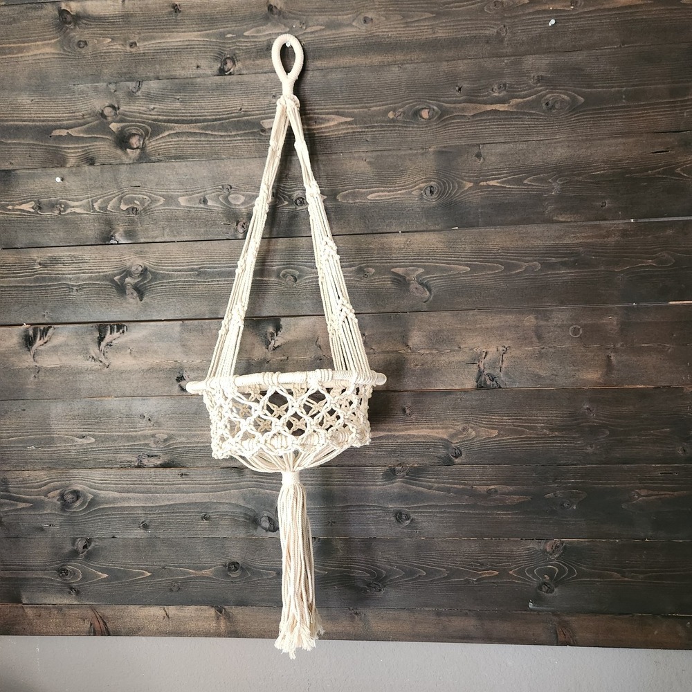 Handmade Macrame Plant Hanger Basket Boho Tassel Indoor Hanging‎ Planter Cotton